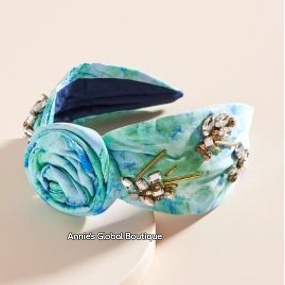 NWT, Anthropologie Shibori Rosette Embellished Headband main image 6